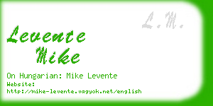 levente mike business card